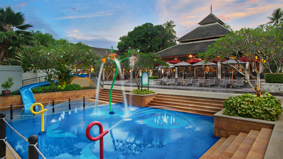 Marriott's Mai Khao Beach – Phuket kid pool area with slides and splash pad